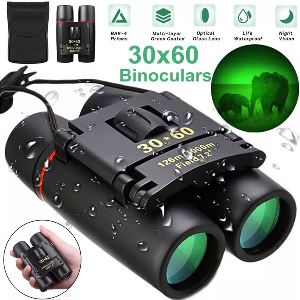 BAK-4 30x60 Binoculars – Compact, High-Powered Vision for Hunting Camping Sports